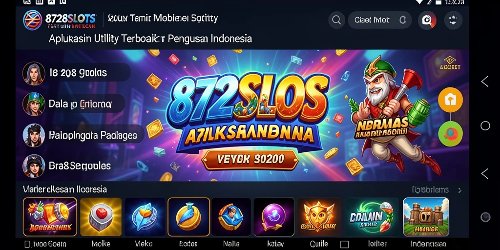 Screenshot utama 8728SLOTS menampilkan antarmuka yang intuitif dan fitur-fitur utility yang bermanfaat.