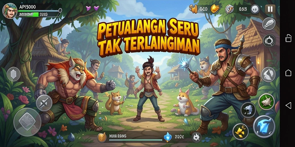Tangkapan layar utama dari gameplay petualangan API5000 yang memukau.