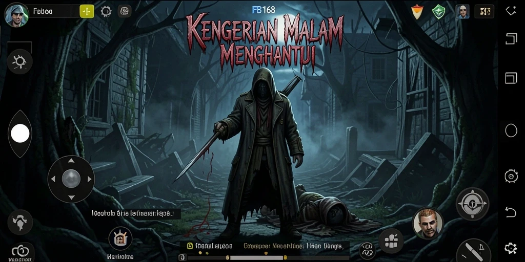 Tangkapan layar dari gameplay menyeramkan FB168 yang menampilkan suasana mencekam.
