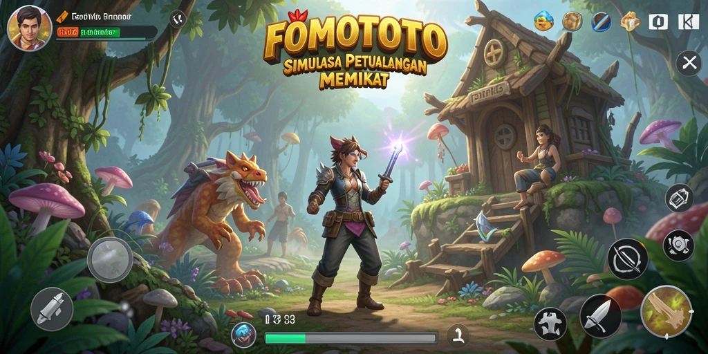 Tampilan gameplay yang menakjubkan dalam FOMOTOTO.