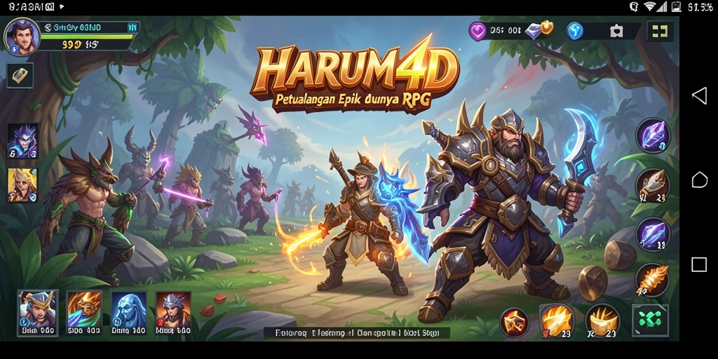 Tampilan seru dari gameplay RPG di HARUM4D.