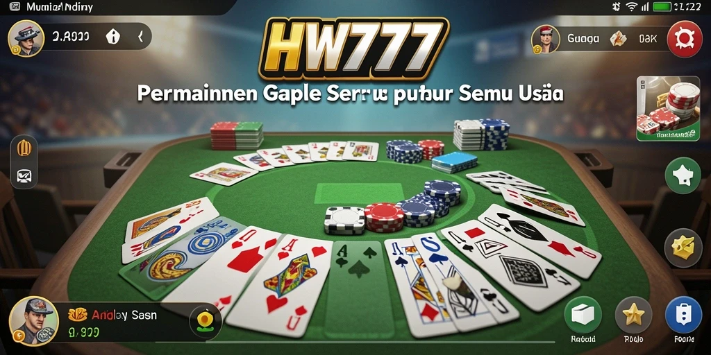 Tampilan gameplay Gaple yang seru dan interaktif.