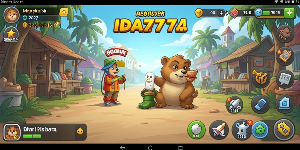 Tangkapan layar utama dari gameplay menarik permainan Idle