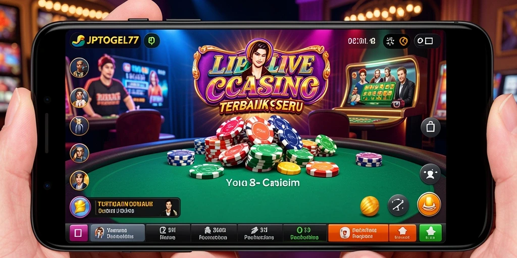 Tampilan gameplay Live Casino yang menarik dari JPTOGEL77.