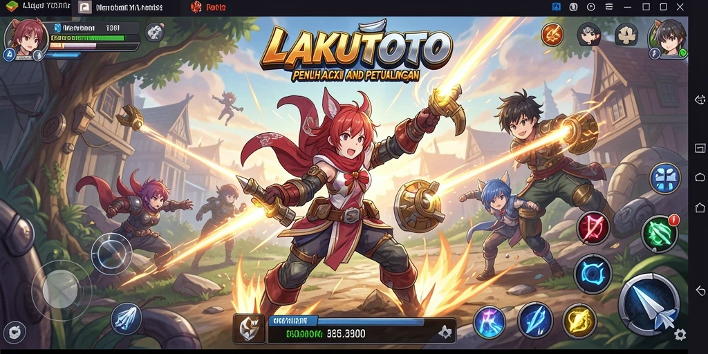Tampilan gameplay LAKUTOTO yang menakjubkan dan penuh aksi.