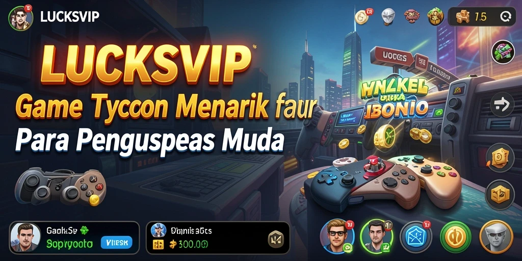 Tampilan LUCKSVIP menampilkan gameplay Tycoon yang seru dan penuh strategi.