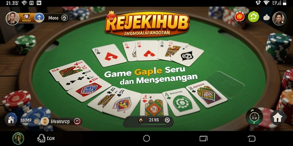 Tampilan gameplay seru dengan berbagai pilihan kartu Gaple.