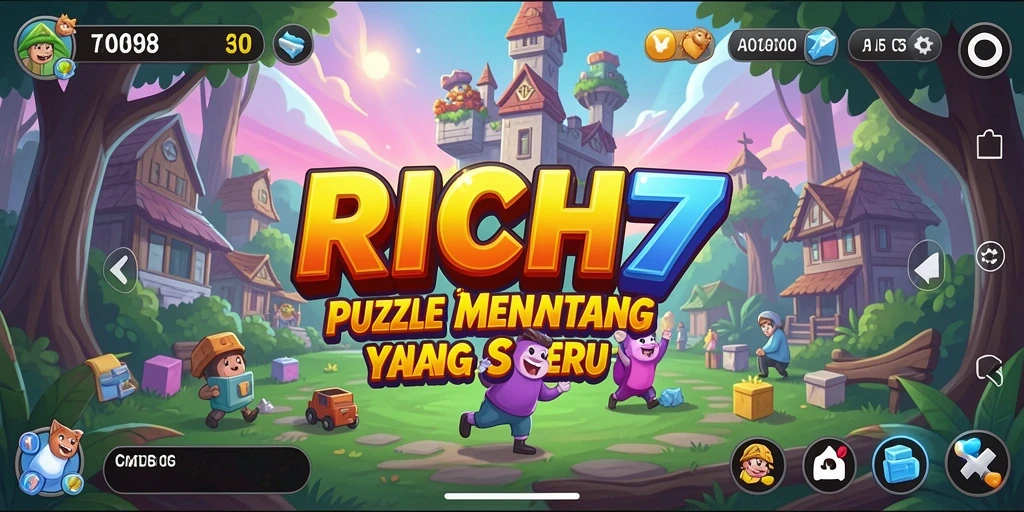 Screenshot gameplay RICH7 menampilkan tantangan Puzzle yang menarik.